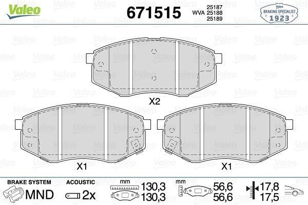 ÖN FREN BALATA HYUNDAI SONATA 09-14 / iX20 1.4L 1.6L D4FC G4FC 10-> / KIA SOUL 14->