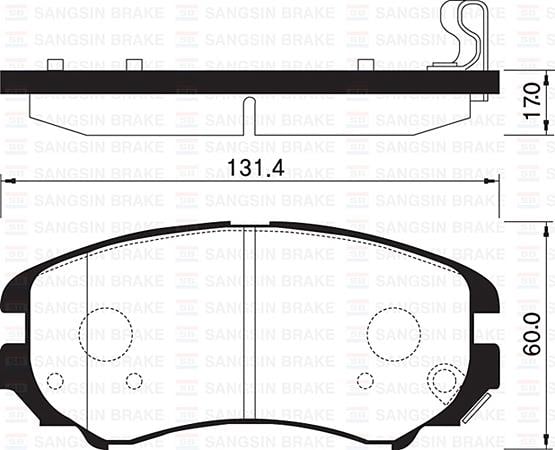 ÖN FREN BALATA HYUNDAI SONATA 2.0L CRDİ 98-04 2.0L VVTi GLS 05-> / SANTAFE 2.0L D4EA CRDi 04-> / TUCSON 2.0L D4EA CRDi 04-10 / KIA SOUL 1.6L CVVT 09-> / SPORTAGE 2.0L CRDİ 04->