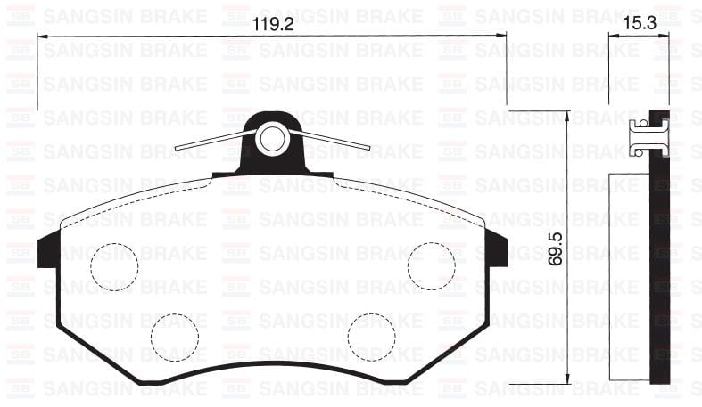 ÖN FREN BALATA İNCE VW GOLF II III / POLO CLASSIC 95-> / PASSAT 88-97 / CADDY 95-04 / SEAT CORDOBA / IBIZA GDB1048-GDB1044