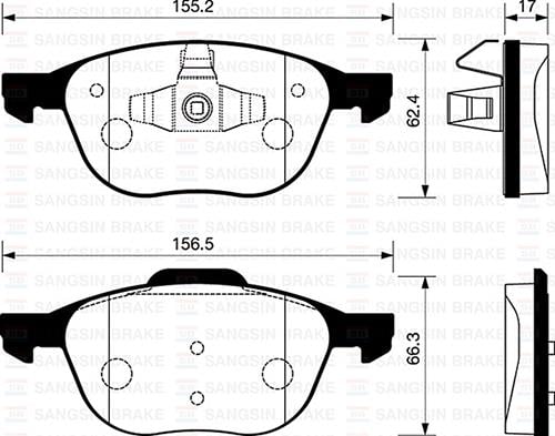 ÖN FREN BALATA MAZDA 3 BK 03-09 / FORD FOCUS II 04-18 / C-MAX 07-19 / KUGA 08-> / VOLVO V40 19-> / S40 04-12