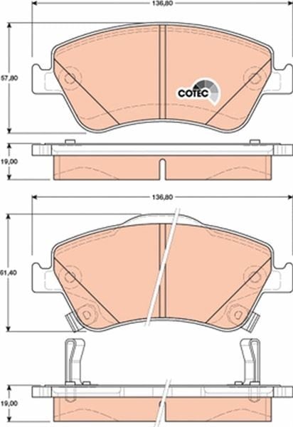 ÖN FREN BALATA TOYOTA AURIS. COROLLA 1.4L 1NDTV NDE150 D-4D dizel 07->