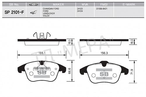 ON FREN BALATASI EVOQUE 12-18 FREELANDER 2 06-14 / MONDEO IV 07 /> S MAX GALAXY 07> VOLVO S60 II 1.5 T3 15>18 S80 II 2.0 08>12 V60 I 11>15 V70 III 09>15 XC70 II 09>12
