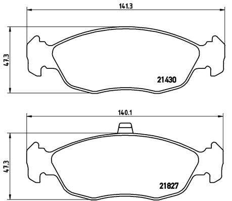 ÖN FREN BALATASI FİŞSİZ PEUGEOT P106 93>04 P205 87>90 P306 93-01 CITROEN XSARA 97>05 SAXO 96>0 3 247mm
