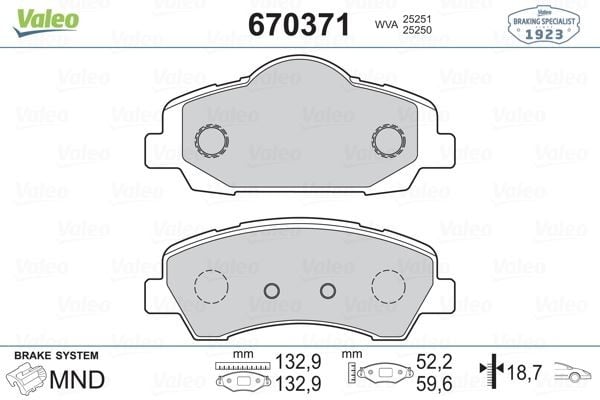 ÖN FREN BALATASI PEUGEOT P301 12> P308 13> CITROEN C-ELYSEE 12> C4 14> 266mm