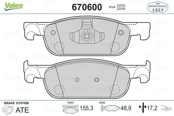 ÖN FREN BALATASI RENAULT CLIO IV 12> SYMBOL III 13> DACIA SANDERO II 13> LOGAN MCV II 14> LOGAN II 13> 0.9TCe 1.0SCe 1.2 1.2TCe 1.5dCi 1.6