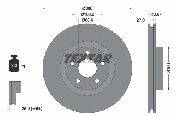 ON FREN DISK AYNA KUGA III DFK 19> FOCUS IV 19>