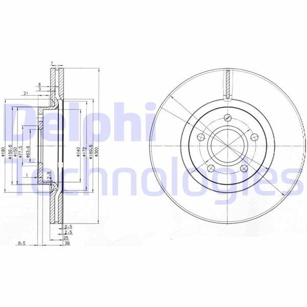 ON FREN DISK AYNASI FOCUS II-III 04>17 C MAX 03>07> KUGA I-II 08> CONNECT 14> VOLVO C30 C70 II S40 II V50 04>12 OLCU 300 25