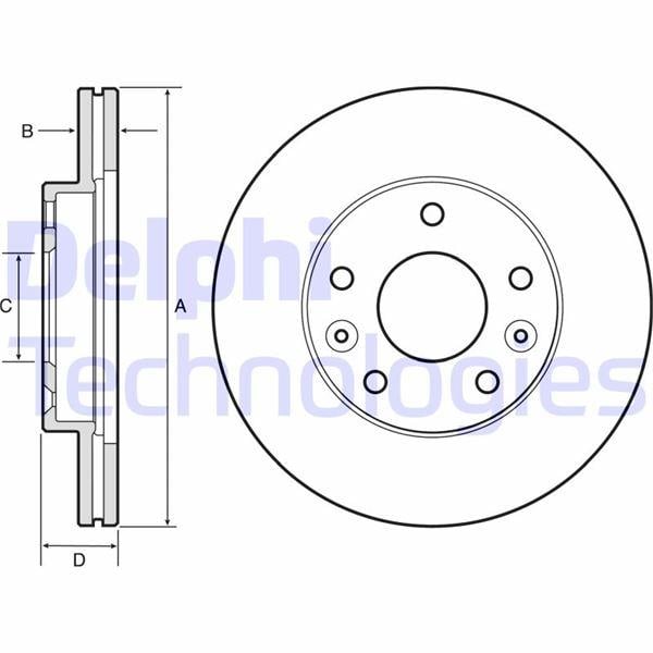 ON FREN DISKI DACIA DUSTER I 10>18 DUSTER II 18> RENAULT MEGANE IV 15> DIŞ ÇAP: 269MM DISKI KALINLIĞI: 22.5MM 5 DELİK HAVALANDIRMALI