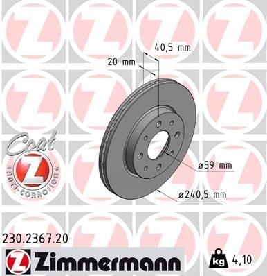 ON FREN DISKI FIAT 500 08> 500C 09> PANDA 12> FORD KA 1.3 TDCİ 09> 0.9-1.2-1.4-1.3DMTJ 240.5