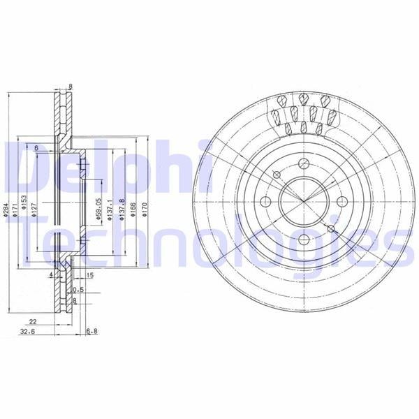 ON FREN DISKI FIAT TIPO 91>95 PUNTO 99>12 COUPE 96>00 ALFA ROMEO 146 95>01 145 95>01 LANCIA DELTA II 93>99 DEDRA 91>99