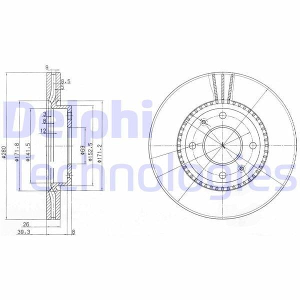 ÖN FREN DİSKİ HAVA KANALLI HYUNDAI ELANTRA 1.6L 2.0L G4ED D4EA 01-06 / SONATA 2.0L 2.7L G4JP G6BA 02-05 / KIA MAGENTIS 2.0L G4JP 01-06 280 çap x 4 bijon - Takım disk fiyatıdır