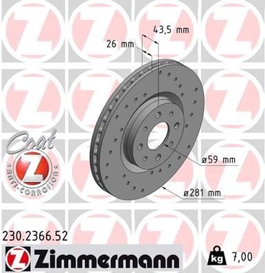 ON FREN DİSKİ HAVALI FIAT BRAVO II 07>STILO 01>08 DELTA III 08> ALFA ROMEO 145-146 281x43.5x26