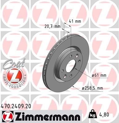 ÖN FREN DİSKİ RENAULT R19-CLIO I 91>96 CLIO II 98> KANGOO 01> MEGANE I 96> MEGANE II 04>10 TWINGO 96> DACIA LOGAN 06> SANDERO 08> 259x20.6 HAVALI 4 DELİK