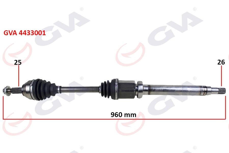 ÖN KOMPLE AKS SAĞ TRANSIT CONNECT 1.8 TDCI 02>14 75PS 960mm