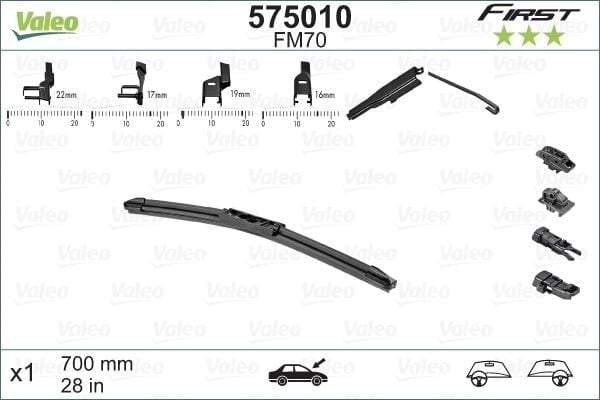 ÖN SİLECEK SÜPÜRGESİ SILENCIO FLAT ASTRA K 15> -C4-COUPE B5 04 > P307 CC T5 03-05 700 mm