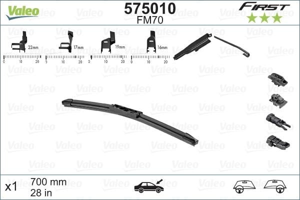 ÖN SİLECEK SÜPÜRGESİ SILENCIO FLAT ASTRA K 15> -C4-COUPE B5 04 > P307 CC T5 03-05 700 mm