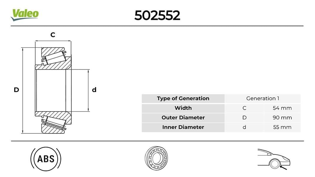 ON TEKERLEK RULMANI KIT CITROEN Jumper 2.0 2001.11>2006.06