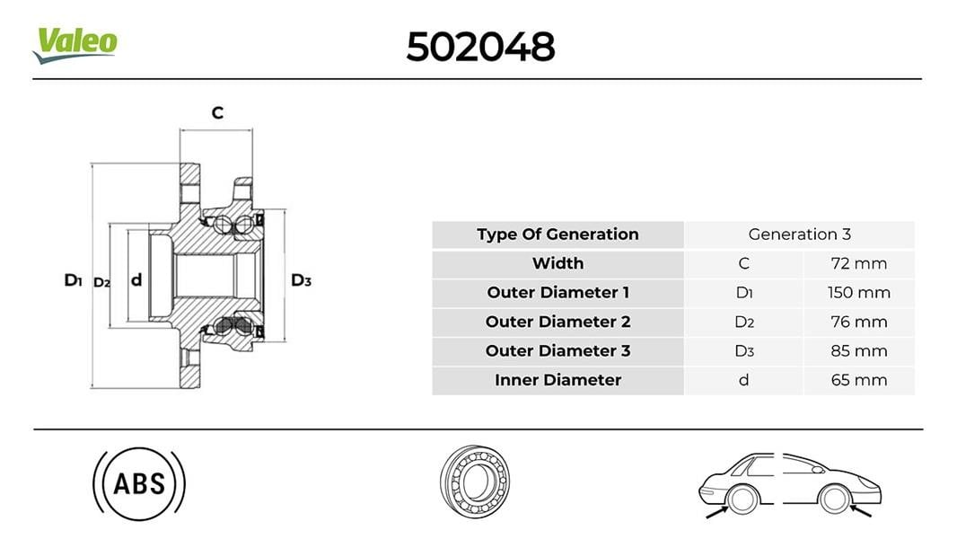 ON/ARKA TEKERLEK PORYASI VW Eurovan 1.9 2003-04-2009-11>