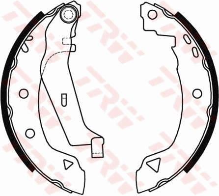 PABUÇLU BALATA KİTİ ARKA AKS ALFA ROMEO 33 905 -33 907 -33 SPORTWAGON 905 -33 SPORTWAGON 907 -AL FASUD SPRİNT 902 RENAULT RAPID BOX BODY/MPV F40- G40 -