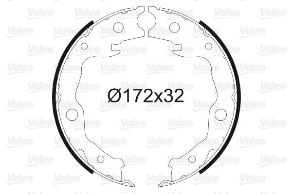 PABUÇLU FREN BALATASI ARKA RENAULT KOLEOS I 08> NISSAN X-TRAIL II T31 07>13 QASHQAI 07>13 PULSAR 14> JUKE 10> TOYOTA YARIS 20> RAV 4 III 06> RAV 4 IV 12> 172x32 MM