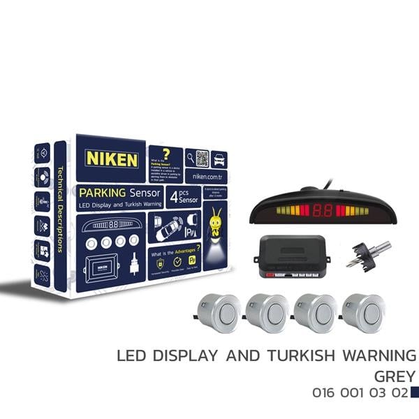 PARK SENSÖRÜ LED EKRAN VE TURKCE UYARI GRİ 22MM