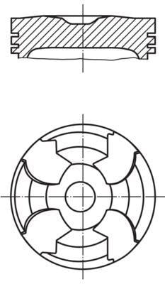 PISTON 82.90MM STD M.BENZ OM604-605-606 2.0-2.5-3.0D 1993-96-W124 W126 260E 260SE W201 190 2.6İ