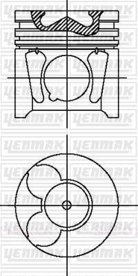 PISTON SEGMAN FORD MONDEO IV 07>14 S-MAX 10>17 KUGA I 08>14 2.0 TDCI 308-407-3008-5008/ C4-C5-DS4-D S5 DW10CTED4 2.0 HDI 04-12> STD ÇAP: 85.00