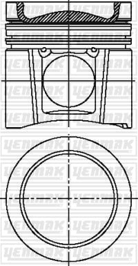 PISTON SEGMAN Q102.0MM STD -MERCEDES-OM 904 LA-OM 906 LA EURO2 /OM 907 LA EURO2