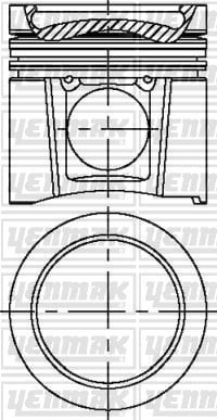 PISTON SEGMAN Q102.0MM STD -MERCEDES-OM 904 LA EURO4-OM 906 LA EURO4
