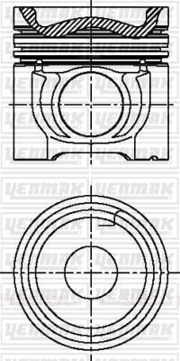 PISTON SEGMAN Q102.0MM STD -MERCEDES-OM 906.9..-OM 904.9..