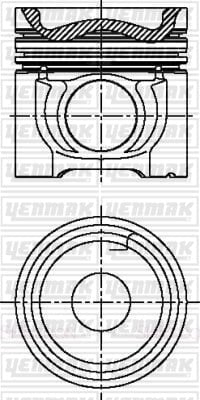 PISTON SEGMAN Q102.0MM STD -MERCEDES-OM 906.9..-OM 904.9..