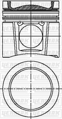 PISTON SEGMAN Q102.0MM STD -MERCEDES-OM 904 LA-OM 906 LA EURO2 /OM 907 LA EURO2