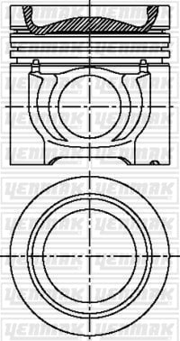 PISTON SEGMAN Q102.0MM STD -MERCEDES-OM 904-OM 906 LA
