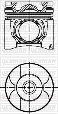 PISTON SEGMAN Q103.0MM STD -VOLVO-D4-180I-F-D4-225A-F-D4-225I-F-D4-260A-F