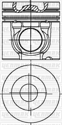 PISTON SEGMAN Q108.0MM STD -KHD-VOLVO-D7D