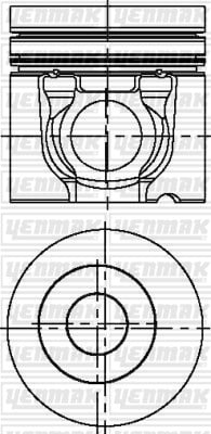 PISTON SEGMAN Q108.0MM STD -KHD-VOLVO-TAD 530-TAD 722-TAD 721-TAD 720-TAD 520-D7A