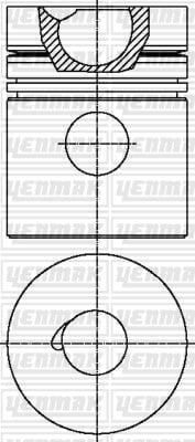 PISTON SEGMAN Q108.0MM STD -MAN-SAVIEM-19.190 20.190