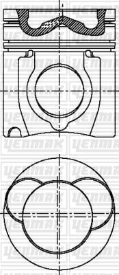 PISTON SEGMAN Q115.0MM STD -SCANIA-DS 9.05/06/08