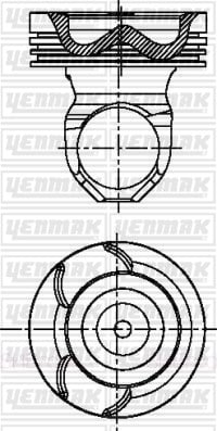 PISTON SEGMAN Q120.64MM STD -VOLVO-F 10/320 -TD 102 FH/FD/F/FF/FDQ