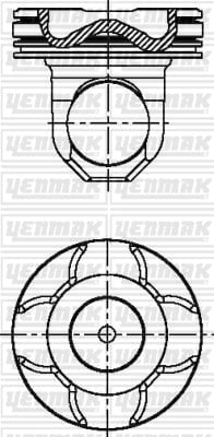 PISTON SEGMAN Q125.0MM STD -CUMMINS-ISM 410 E20 EURO 3 ISM-M11