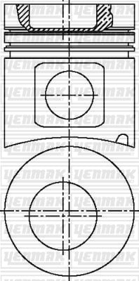 PISTON SEGMAN Q125.0MM STD -MERCEDES-OM401.924