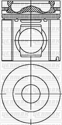 PISTON SEGMAN Q127.0MM STD -SCANIA-DSC 12.02 4V EURO 2/DC 16.02 4V EURO 3