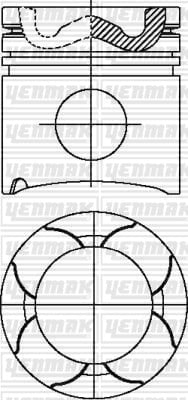 PISTON SEGMAN Q128.0MM STD -MAN-D 2876 LF 02 EURO 2-D 2876 LOH 01 EURO 2