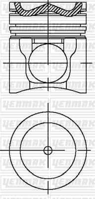 PISTON SEGMAN Q128.0MM STD -MERCEDES-AXOR 1836LS-AXOR 1840LS-AXOR 2640CL-AXOR 3240C