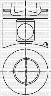 PISTON SEGMAN Q128.0MM STD -MERCEDES-V MOTOROM 442 LA