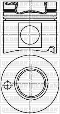 PISTON SEGMAN Q128.0MM STD -MERCEDES-V MOTOROM 442 LA