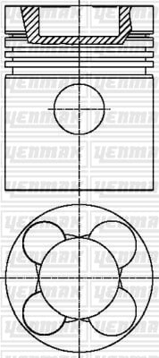 PISTON SEGMAN Q129.5MM 150 -MERCEDES-OM 326 355 A