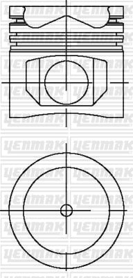 PISTON SEGMAN Q130.0MM STD -MERCEDES-OM 501/502 LA EURO 4-5