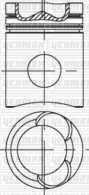 PISTON SEGMAN Q130.18MM STD -VOLVO-TAMD 122D