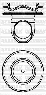 PISTON SEGMAN Q131.01MM STD -VOLVO-B 12-FH 12/340/380/420.. FHL12/340/380/420.. D12A 420-D12A 340-A 40D FL 12/380/420-FL 12H/380/420